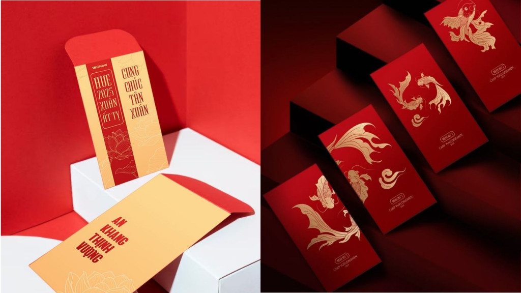 Bao lì xì doanh nghiệp thiết kế riêng theo bộ nhận diện