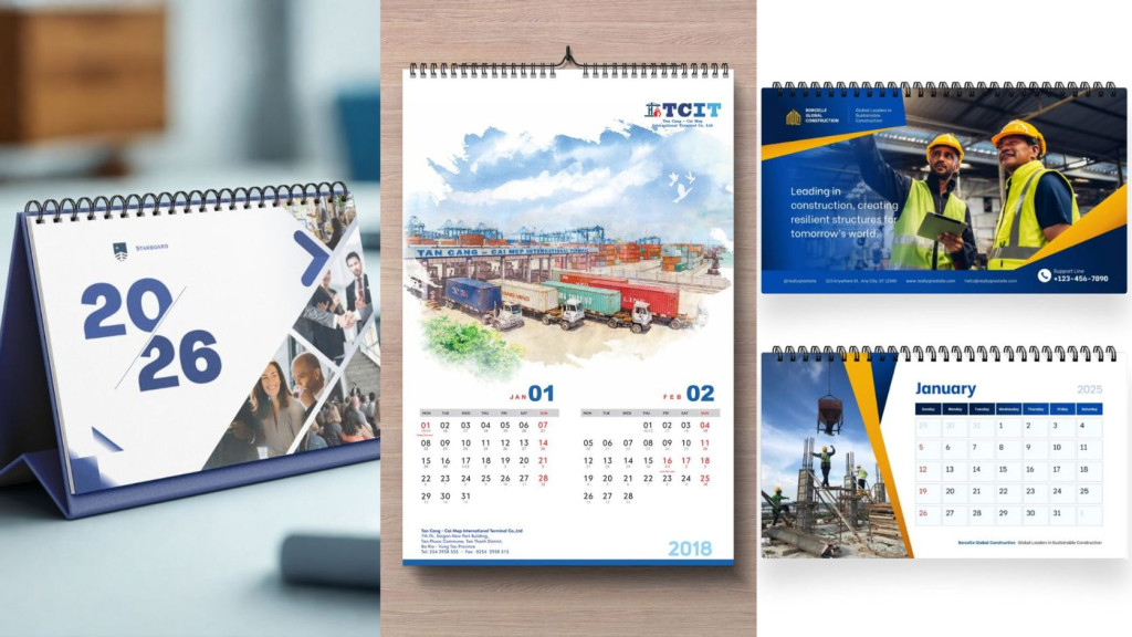 Các loại lịch theo yêu cầu phổ biến cho doanh nghiệp