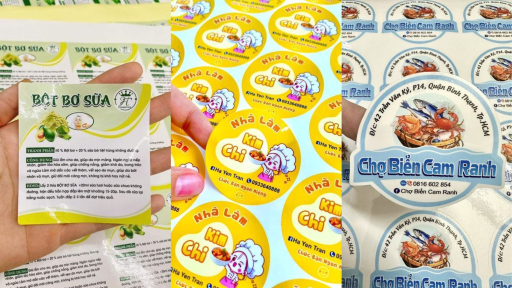 Mẫu tem nhãn sản phẩm tại Bình Thạnh