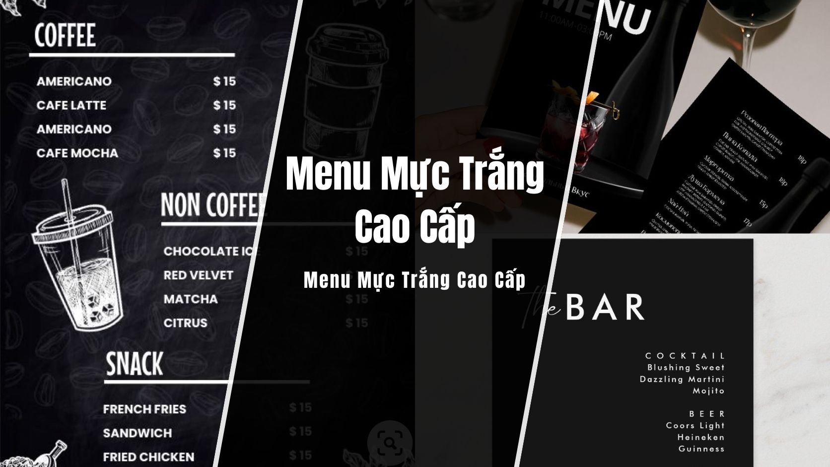 Menu Mực Trắng Cao Cấp