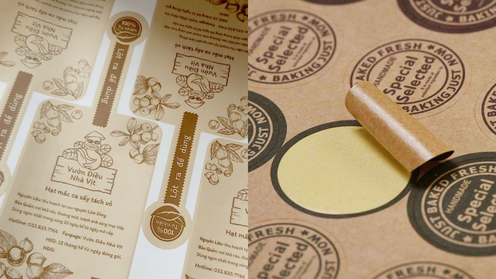 So sánh decal giấy thường và decal giấy kraft