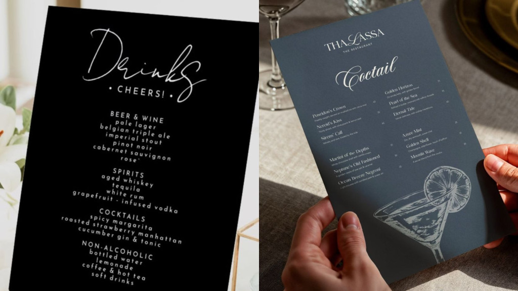 So sánh in menu mực trắng với in menu thông thường