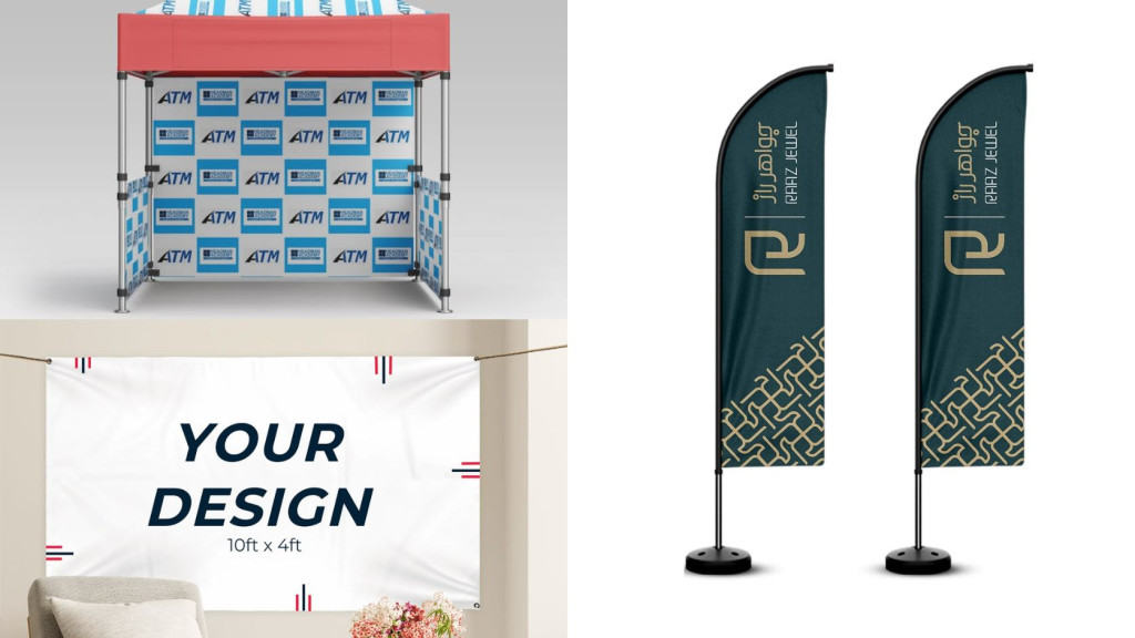 Ứng dụng in banner vải trong showroom sự kiện và triển lãm